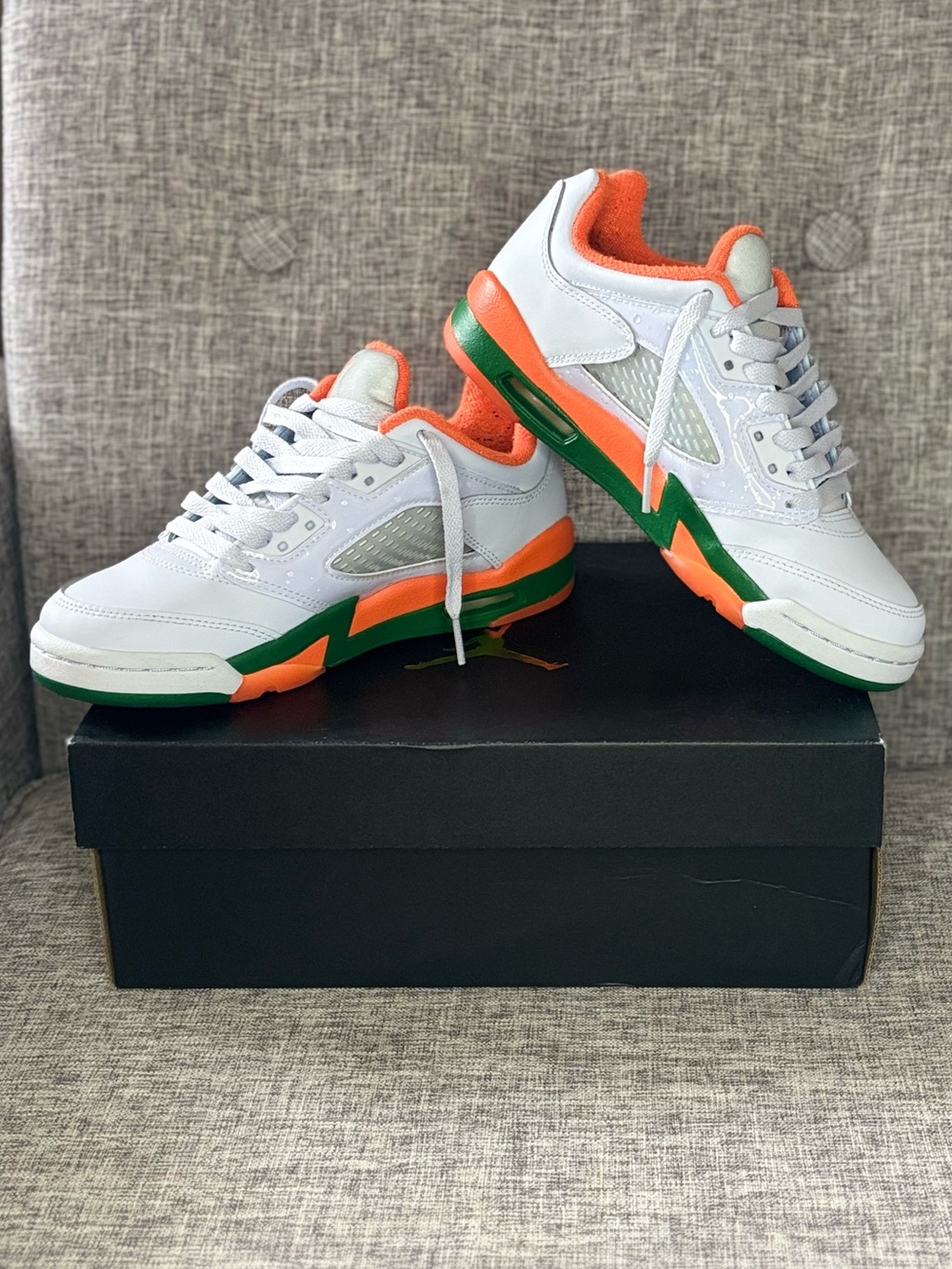 Nike Air Jordan 5 Retro Low GS 'Miami Hurricanes' sneakers - Kids 3.5